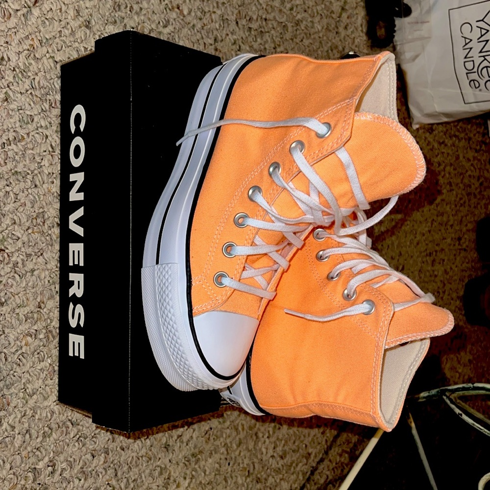 Orange platform converse size 6.5